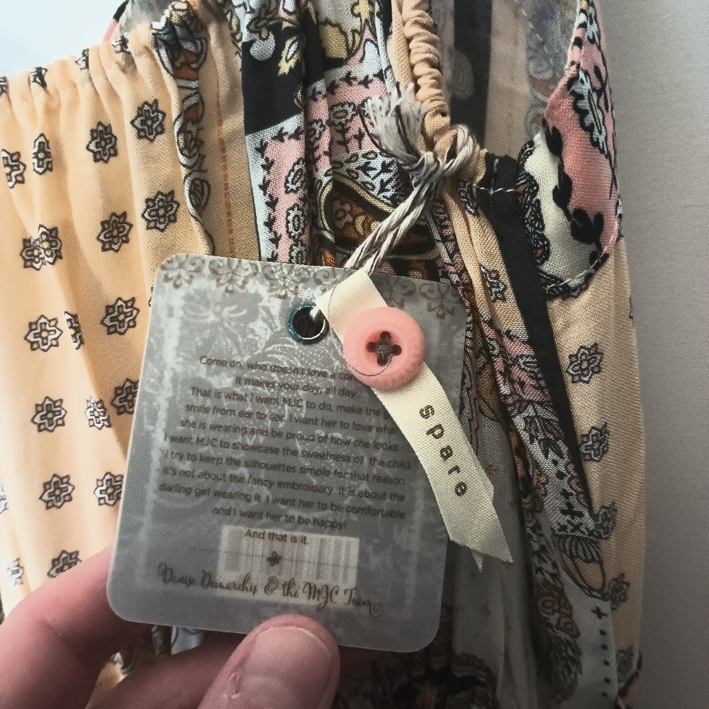 Matilda Jane Patchwork Maxi Apron Dress Small NWT Empire Waist Boho Cottagecore - Picture 10 of 15